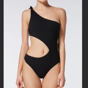 Calzedonia Cobey Black Swimsuit - off-the shoulder, cut-out